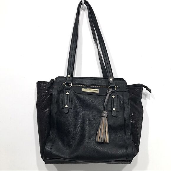 Rosetti LARISSA Black Vegan Leather Sparkle Side Tote Shoulder Bag - Picture 1 of 16